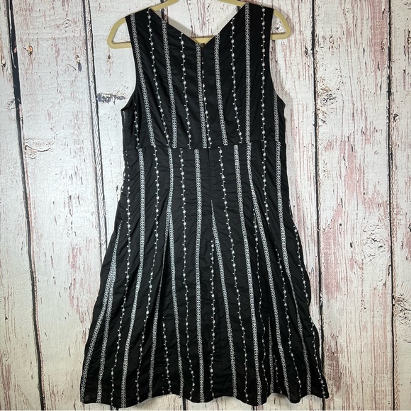 VTG Rabbit Rabbit Rabbit Designs Ruffle Floral Embroidered Fit & Flare Dress 12 - Picture 3 of 14